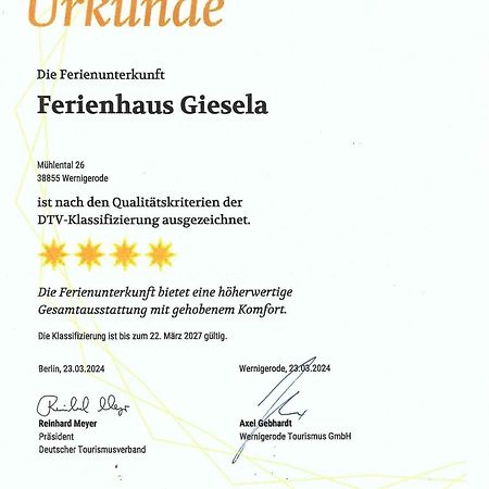 Ferienhaus Giesela **** Вернігероде Екстер'єр фото